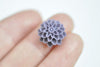 Fancy Resin Round Flower Cameo Cabochon 15mm