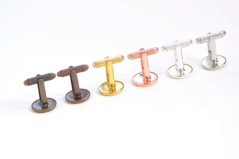 DIY Cufflink Cuff Links Blanks Set of 10