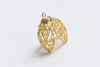 Filigree Flower High Quality Bead Caps Pendants Set of 4