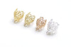 Filigree Flower High Quality Bead Caps Pendants Set of 4