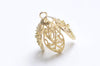 Filigree Flower High Quality Bead Caps Pendants Set of 4
