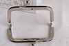 Silver Bag Purse Frame Ladder-shaped Outside Opening Clutch Purse Frame 7.5cm x 4cm