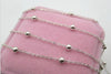 Polished 925 Sterling Silver Saturn Satellite Chain Flat Oval Link Chain