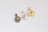 30 pcs Antique Bronze/Silver/Gold Metal Button Snap Clasp 9mm