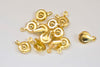 30 pcs Antique Bronze/Silver/Gold Metal Button Snap Clasp 9mm