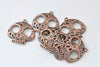Antique Bronze/Copper/Silver Filigree Skull Charms 27mm