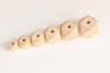 Faceted Geometric Beech Wood Beads Wooden Findings 10mm to 30mm
