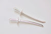 Japanese Blade Katana Sword Charms 8x50mm Set of 10