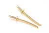 Japanese Blade Katana Sword Charms 8x50mm Set of 10