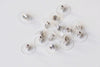Brass Silicon Comfort Disc Earring Backs Stoppers Silver/Gold/Platinum Set of 10