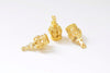 3D Crown Charms 8x17mm Antique Bronze/ Silver/Gold Set of 10