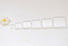 Crystal Glass Square Tile Flat Cabochon Cameo 10mm-35mm