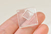 Crystal Glass Square Tile Flat Cabochon Cameo 10mm-35mm