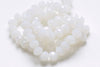 One Strand Jade White Faceted Rondelle Crystal Glass Abacus Beads 8x10mm A4615