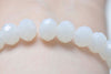One Strand Jade White Faceted Rondelle Crystal Glass Abacus Beads 8x10mm A4615