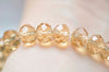 Champagne Gold Faceted Rondelle Crystal Glass Abacus Beads 8x10mm