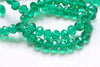 Peacock Green Faceted Rondelle Crystal Glass Abacus Beads 8x10mm