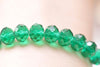 Peacock Green Faceted Rondelle Crystal Glass Abacus Beads 8x10mm