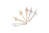 4 pcs (2 Pairs) 925 Sterling Silver Cap Earring Stud Post with Peg
