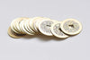 10 pcs Antiqued Bronze Thick Traditional Chinese Qing Dynasty Coin Charms 28mm A6362