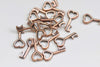 Antique Bronze/Silver/Copper/Gold/Rose Gold Heart Key Charms 7x15mm