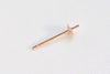 4 pcs (2 Pairs) 925 Sterling Silver Cap Earring Stud Post with Peg