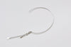 Gold/Platinum 925 Sterling Silver Bracelet with Extension Chain Bangle
