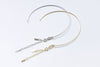 Gold/Platinum 925 Sterling Silver Bracelet with Extension Chain Bangle