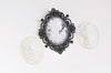 Gorgeous 1 pc Clear Resin Angel Flower Oval Cameo Cabochon 30x40mm