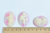 Gorgeous 1 pc Pink Resin Angel Lady Oval Cameo Cabochon 30x40mm