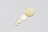 Raw Brass Flat Round Blank One Loop Disc Charms 4mm-18mm