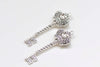 Antique Bronze/Silver/Gold Twisted Crown Key Charms 20x61mm