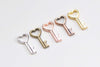 Antique Bronze/Silver/Copper/Gold/Rose Gold Heart Key Charms 7x15mm