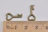Antique Bronze/Silver/Copper/Gold/Rose Gold Heart Key Charms 7x15mm