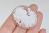 Gorgeous 1 pc Clear Resin Angel Flower Oval Cameo Cabochon 30x40mm