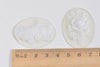 Gorgeous 1 pc Clear Resin Angel Flower Oval Cameo Cabochon 30x40mm