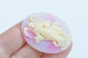 Gorgeous 1 pc Pink Resin Angel Lady Oval Cameo Cabochon 30x40mm