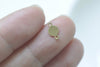 Raw Brass Flat Round Blank Two Loops Disc Connector Charms 5mm Set of 50 A3096