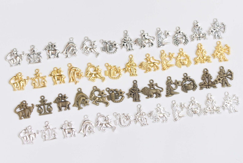 Bulk 12 Zodiac Constellation Astrology Charms