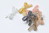 Lace Edge Bow Tie Knot Connectors Pendants Charms 23x43mm Bronze/Silver/Gold
