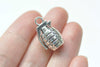 10 pcs Antique Bronze/Silver Grenade Weapon Charms Pendants 23mm