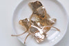 10 pcs Light Gold Gingko Gingkgo Leaf Connector Pendants 32x42mm