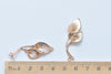 4 pcs 24K Champagne Gold Plated Brass Calla Lily Flower Charms A369