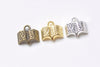 Antique Bronze/Antique Silver/Gold Classic Open Book Charms 8x12mm