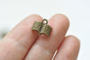 Antique Bronze/Antique Silver/Gold Classic Open Book Charms 8x12mm