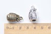 10 pcs Antique Bronze/Silver Grenade Weapon Charms Pendants 23mm