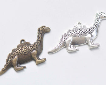 Antique Bronze/Silver Dinosaur Charms Pendants 32x63mm