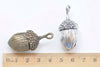 Antique Bronze/Silver Large Acorn Charm Pendants 19x41mm
