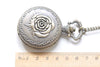 Antique Bronze Rose Flower Small Pocket Watch Necklace 27mm/47mm