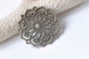 10 pcs Antique Bronze/Silver/Copper Flower Charms Pendants 31.5mm